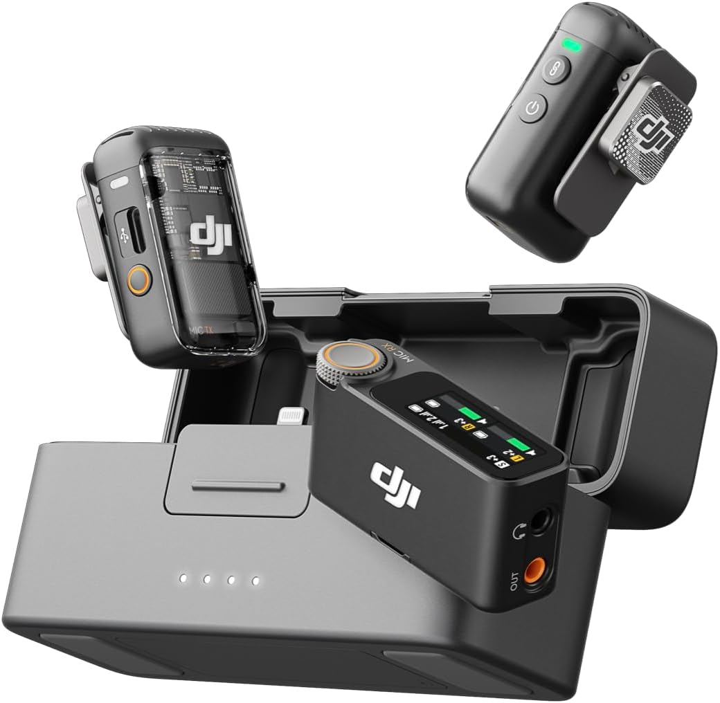 DJI Mic 2 (2 TX + 1 RX) All-in-One Wireless Microphone | citygadgetskenya.co.ke