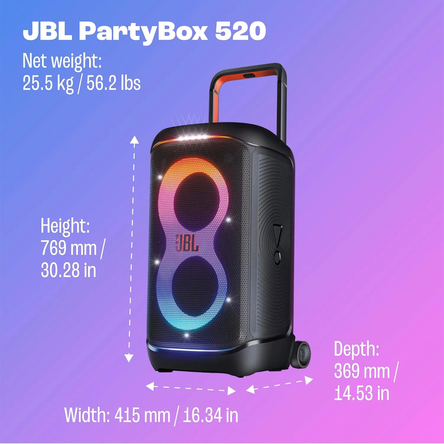 JBL PartyBox 520 – Brand New