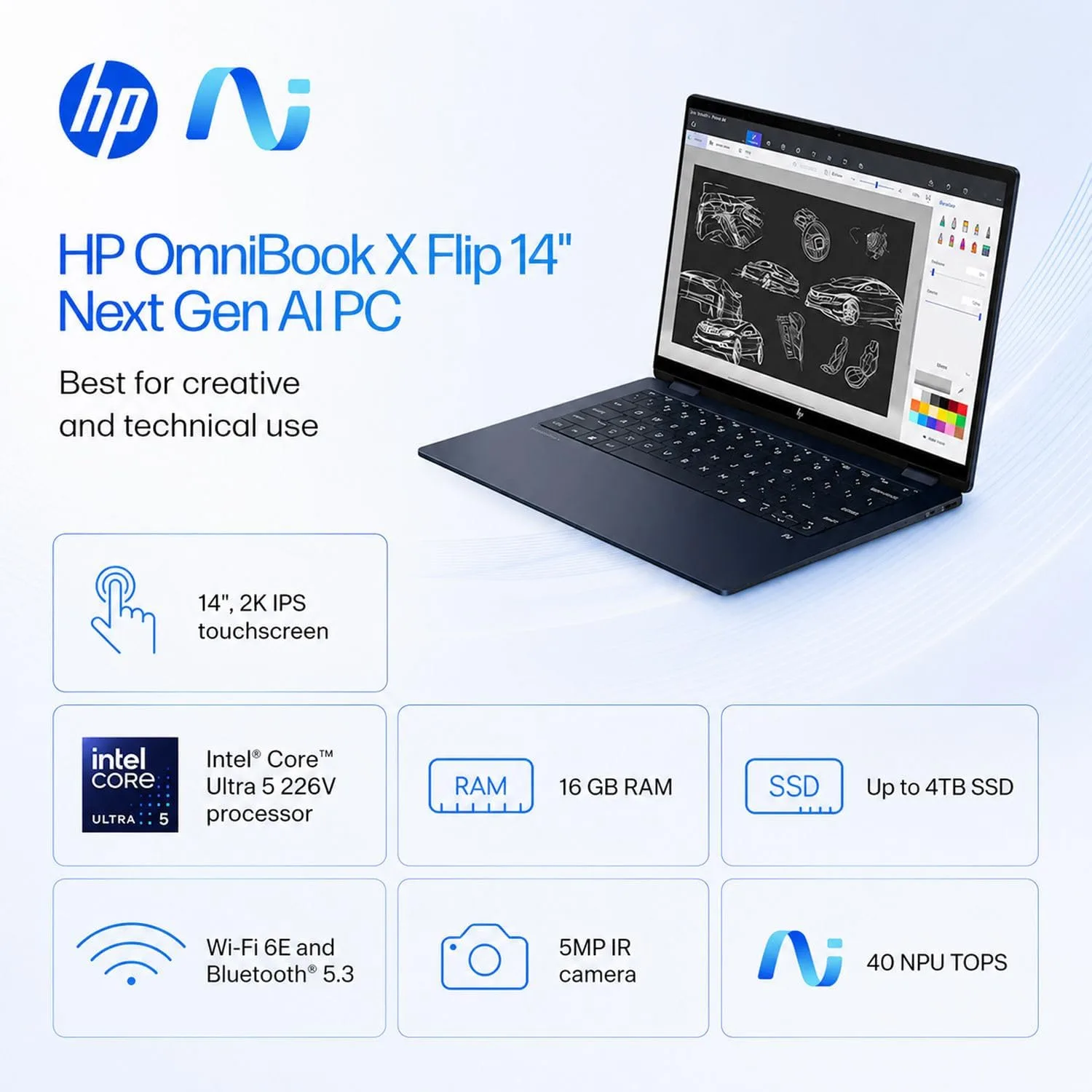HP OmniBook X Flip, Intel Core Ultra 5, 16GB RAM, 512GB SSD — Price in Kenya
