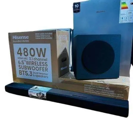 Hisense HS3100 3.1ch 480W Soundbar with Wireless Subwoofer in Kenya | City Gadgets Kenya