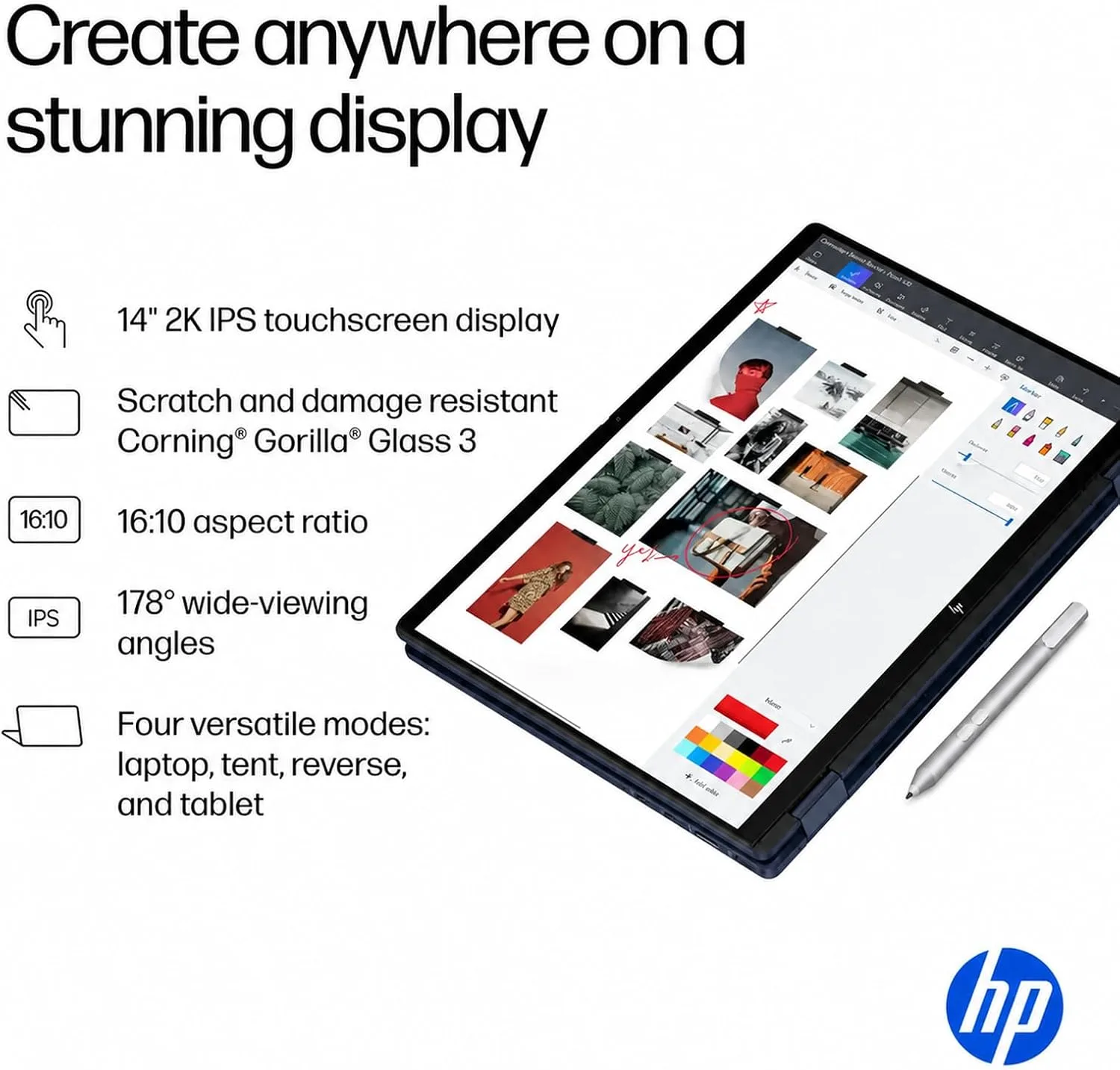 HP OmniBook X Flip — Intel Core Ultra 5, 16GB RAM, 512GB SSD, 14"
