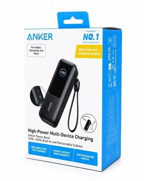 Anker Power Bank 25K 165W with Built-In Cables in Kenya | City Gadgets Kenya