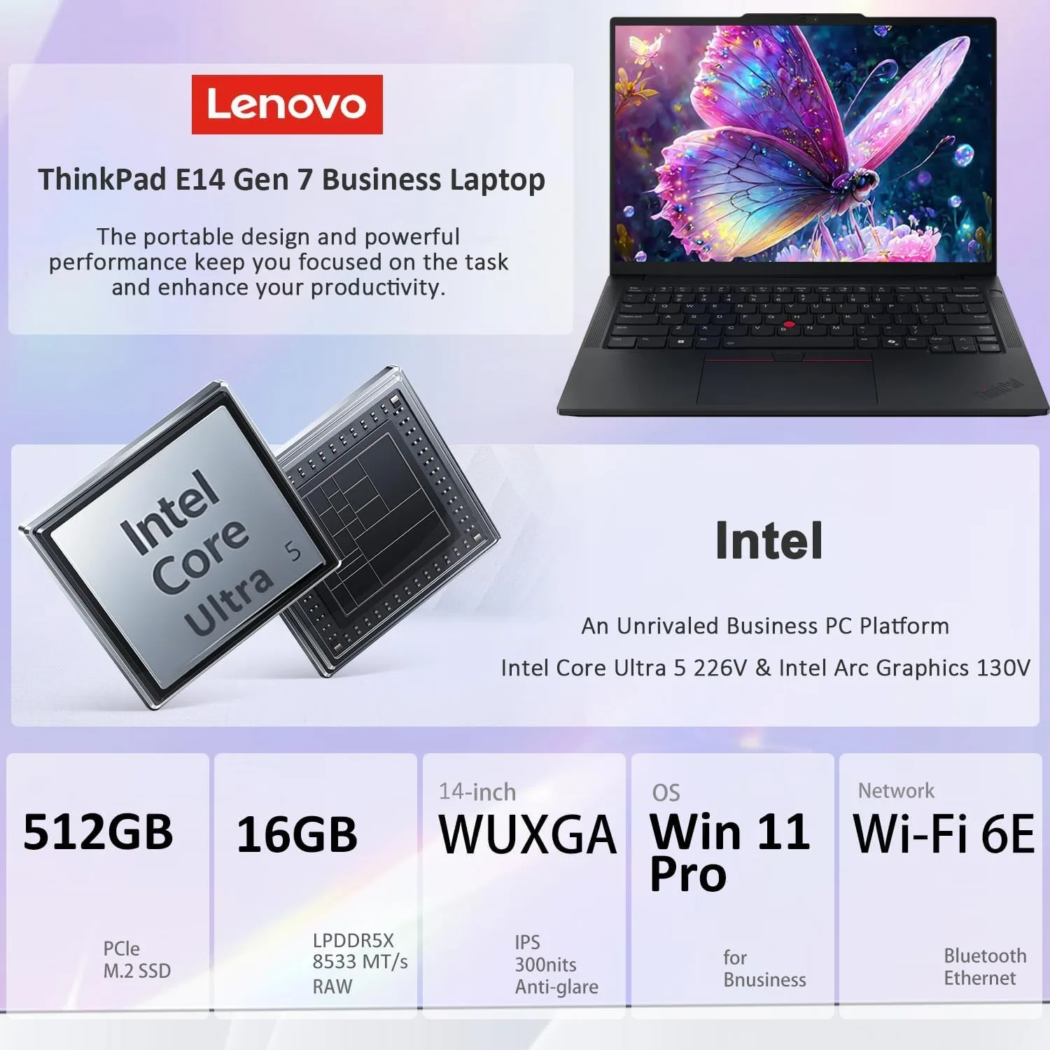 Lenovo ThinkPad E14 G7, Intel Core Ultra 5, 16GB RAM, 512GB SSD — Price in Kenya