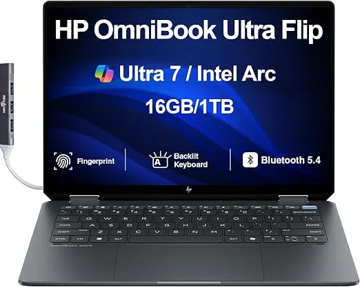 HP OmniBook X Flip Ultra 7, 16GB RAM, 1TB SSD, 14" — Price in Kenya