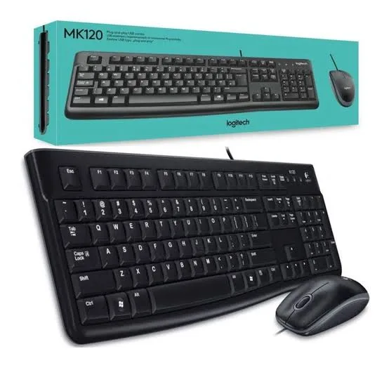 Logitech MK120 Wired Keyboard and Mouse Combo in Kenya | City Gadgets Kenya