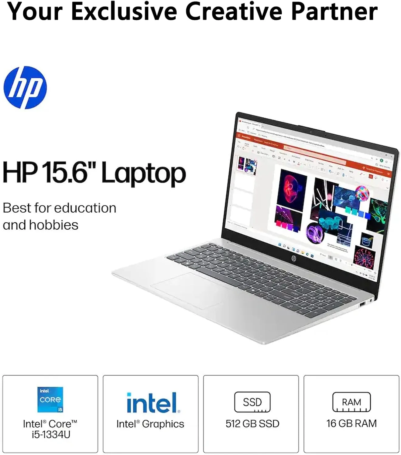 HP 15 — 13th Gen Core i5, 16GB RAM, 512GB SSD